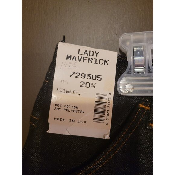 Lady Maverick Women's Elastic Waist Black Wash Jeans Size 20 1/2 Made in USA - Picture 3 of 4